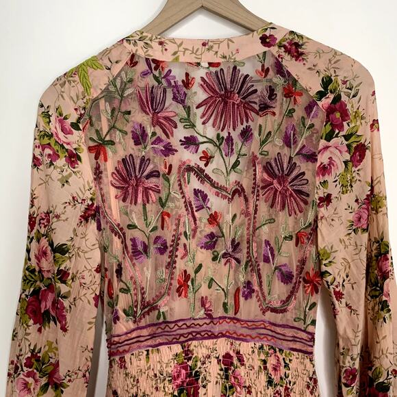 Aratta Silent Journey Softness Antique Rose Maxi Dress Womens Pink Medium - Picture 15 of 16